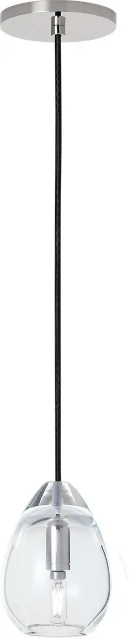 The Alina Pendant showcases exceptional Polish craftsmanship with its hand-blown teardrop silhouette and warm glass diffusion. Its compact 4.8-inch scale makes it ideal for multiples over islands or flanking vanities.