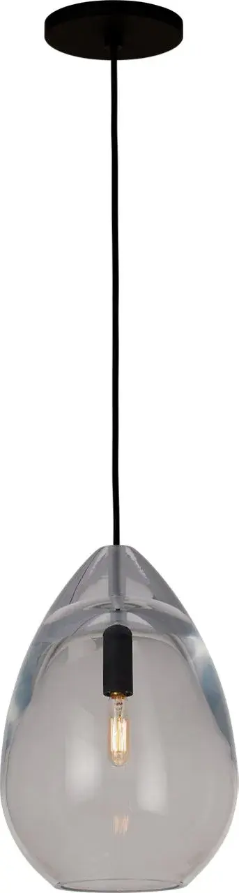 The Alina pendant showcases exceptional Polish craftsmanship with its smooth teardrop shape and warm glass diffusion. At 8.5 inches wide, it's perfectly scaled for multiples over islands or as standalone accent lighting. - alternate view