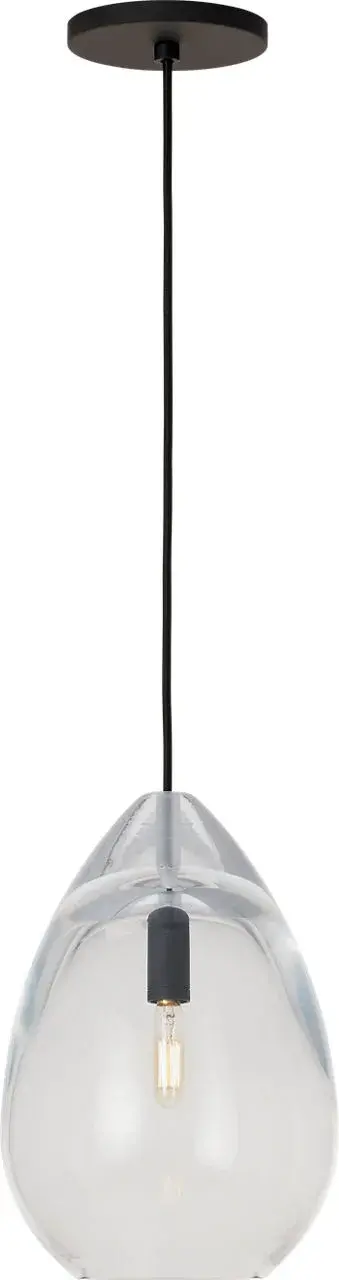 Alina One Light Pendant in Nightshade Black - Image 1