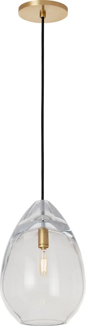 Alina One Light Pendant in Natural Brass - Image 2
