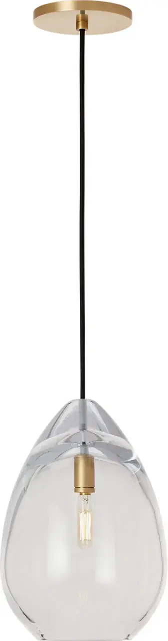 Alina One Light Pendant in Natural Brass - Image 3