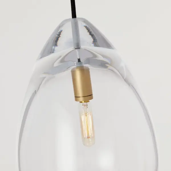 Alina One Light Pendant in Natural Brass - Image 6