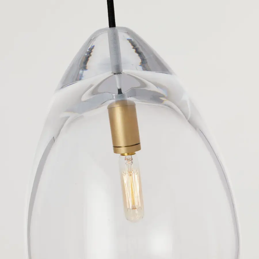 Alina One Light Pendant in Natural Brass - Image 6