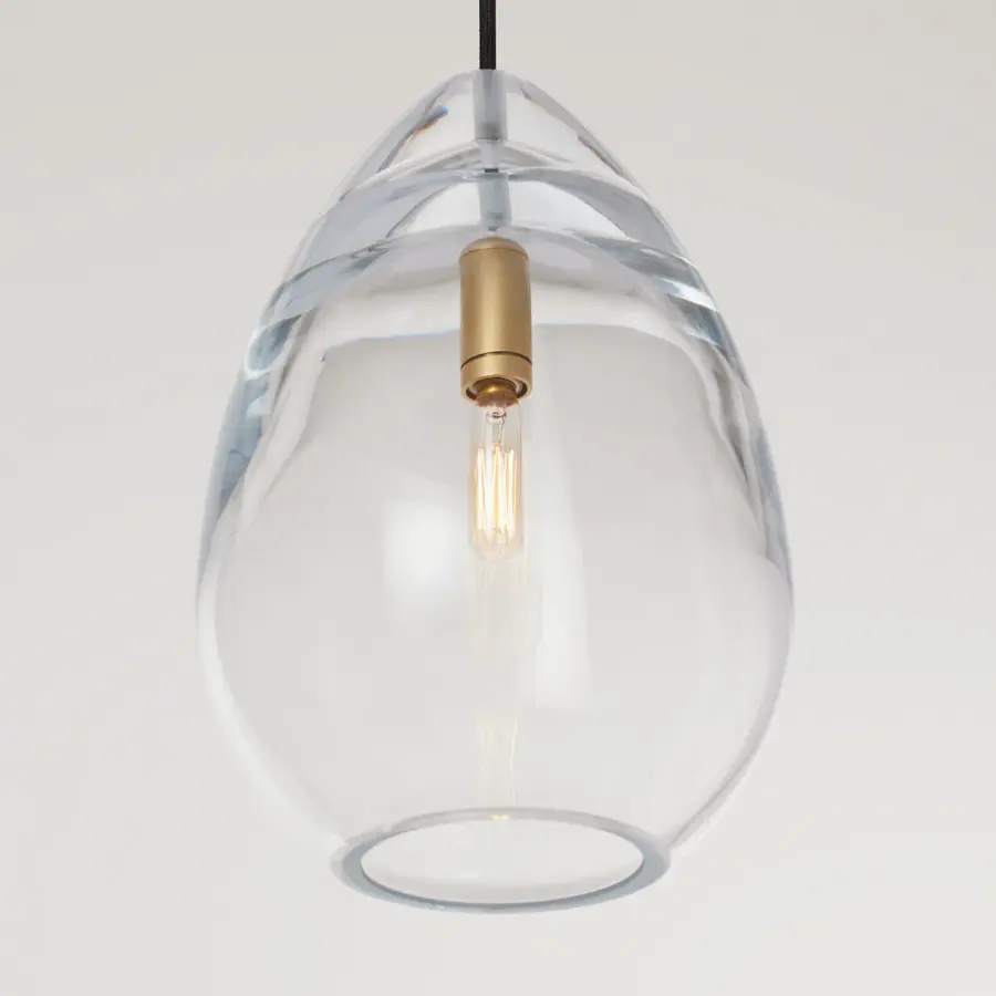Alina One Light Pendant in Natural Brass - Image 4