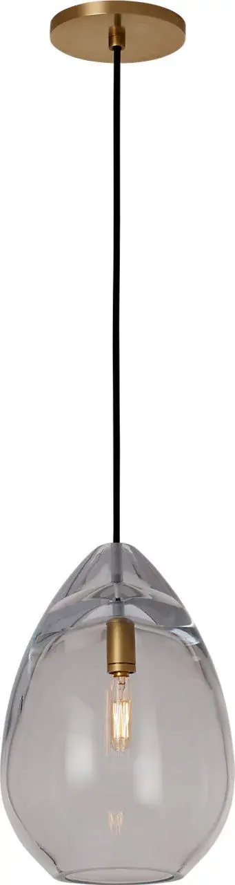Alina One Light Pendant in Natural Brass - Image 1