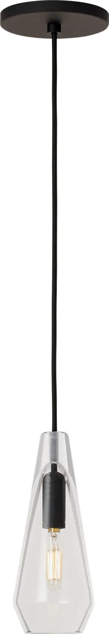 Lustra One Light Pendant in Nightshade Black