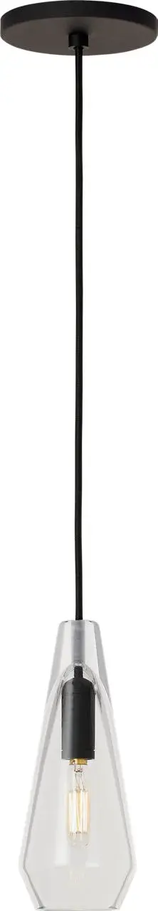 Lustra One Light Pendant in Nightshade Black - Image 1