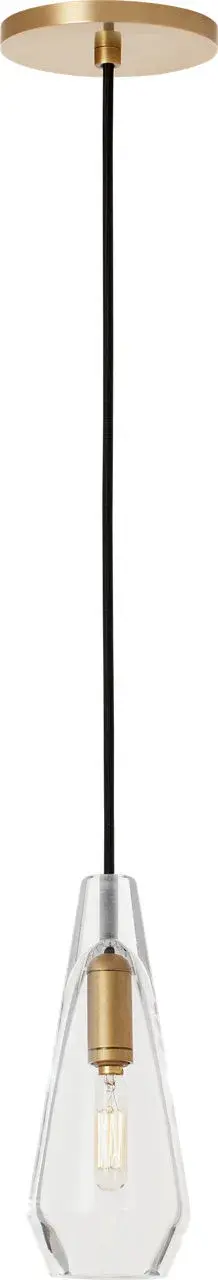Lustra One Light Pendant in Natural Brass - Image 3