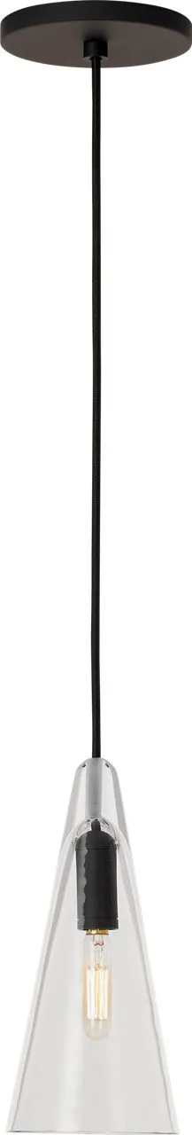 Selina One Light Pendant in Nightshade Black