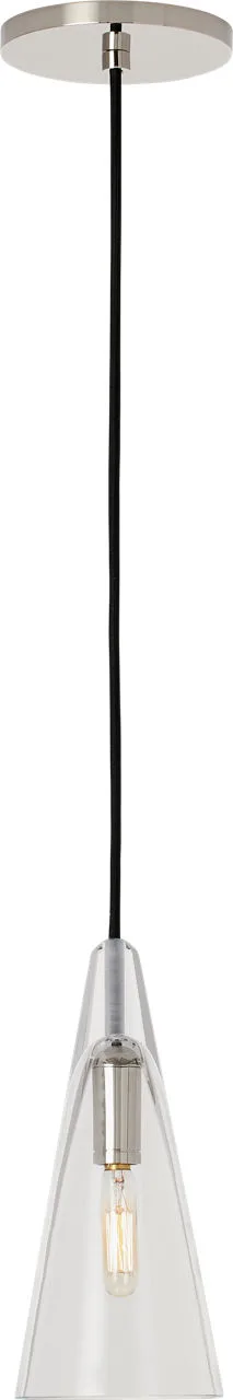Selina One Light Pendant in Polished Nickel