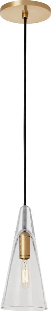 Selina One Light Pendant in Natural Brass - Image 2