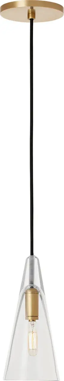 Selina One Light Pendant in Natural Brass - Image 3