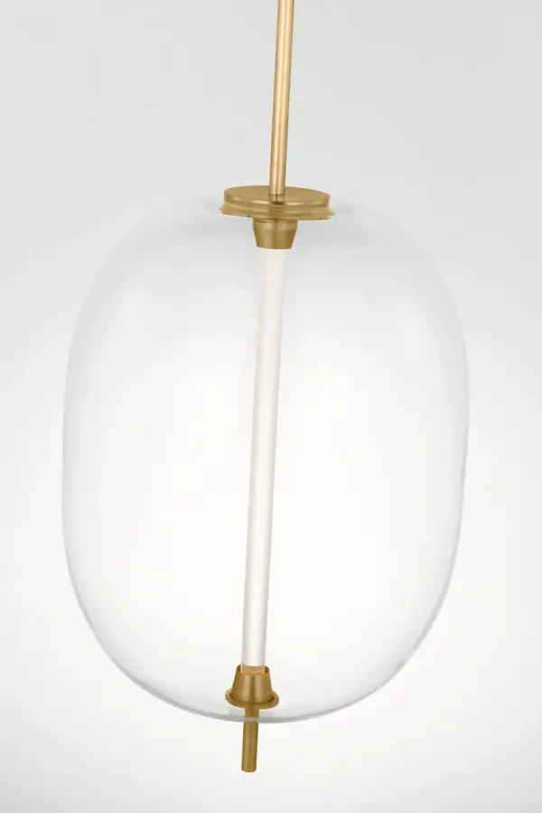 Heian Medium Pendant in Natural Brass - Image 4