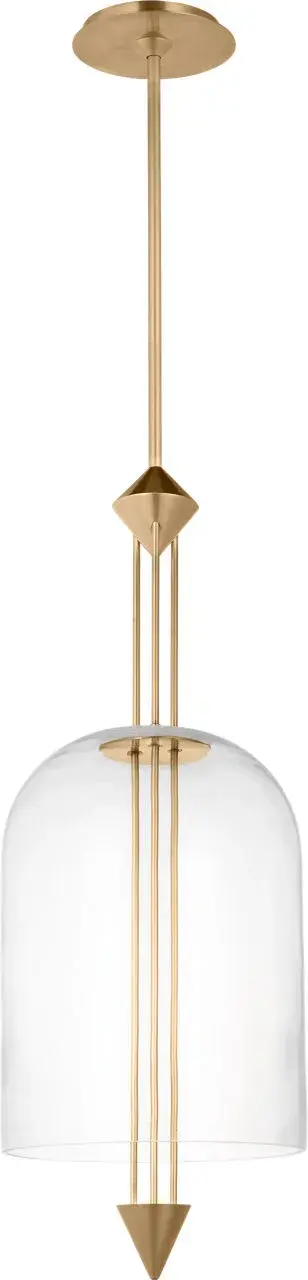 Cathedral Medium Pendant in Natural Brass - Image 4