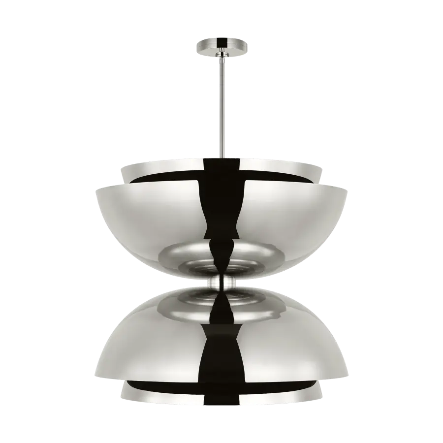 Shanti Grande Double Pendant in Polished Nickel - Image 1