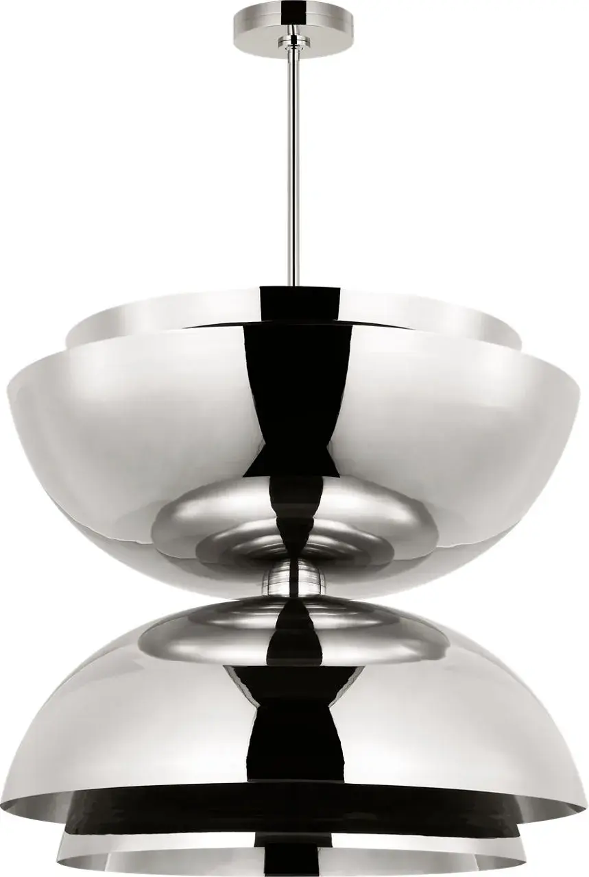 Shanti Grande Double Pendant in Polished Nickel - Image 2