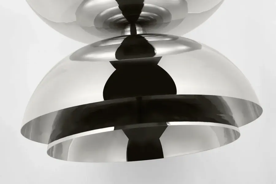 Shanti Grande Double Pendant in Polished Nickel - Image 4