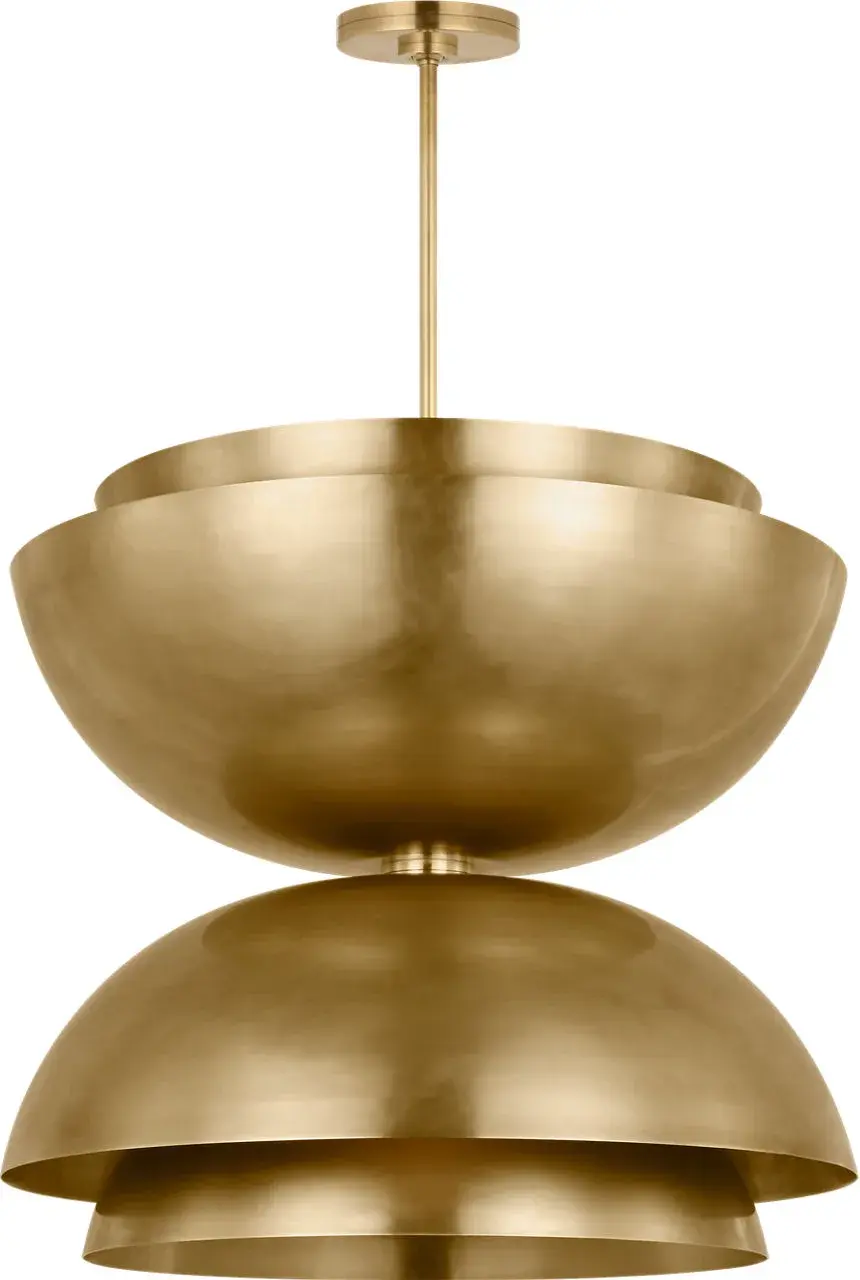 Shanti Grande Double Pendant in Natural Brass - Image 1