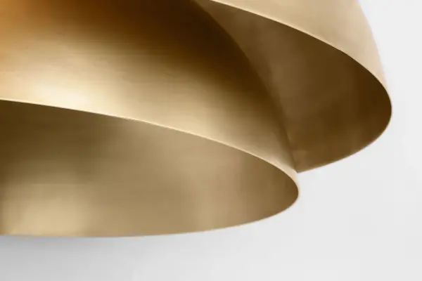 Shanti Grande Double Pendant in Natural Brass - Image 3