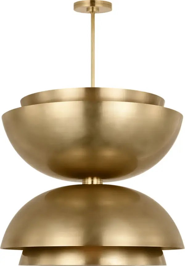 Shanti Grande Double Pendant in Natural Brass - Image 4