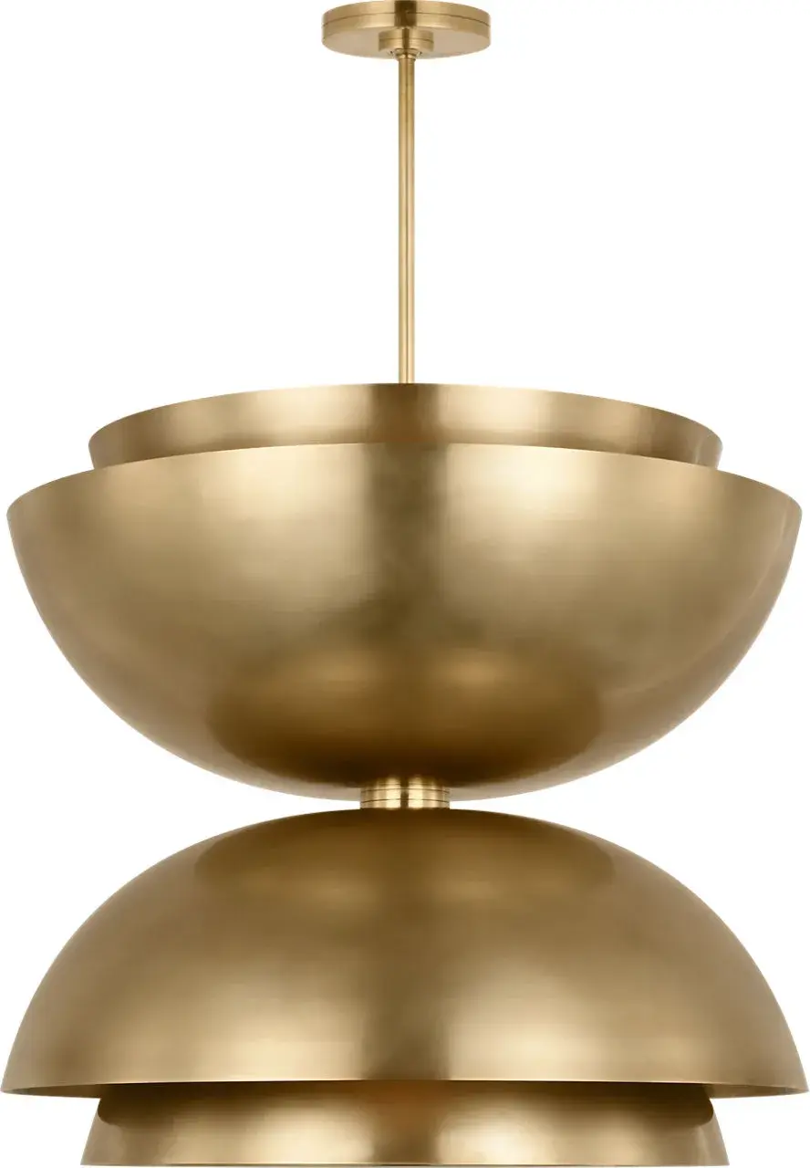 Shanti Grande Double Pendant in Natural Brass - Image 4