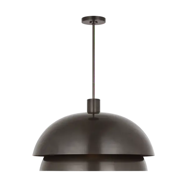 The Shanti Grande Pendant combines substantial scale with refined dark bronze finish and premium 2700K 90 CRI lighting. Its contemporary design makes a bold statement while delivering exceptional color rendering for residential and hospitality spaces.