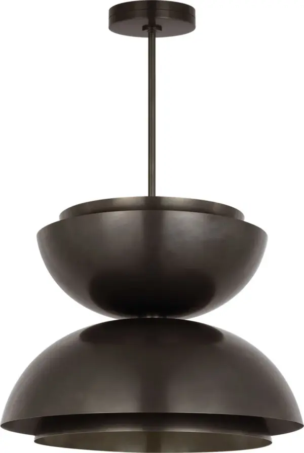 Shanti X-Large Double Asymmetric Pendant in Dark Bronze - Image 4