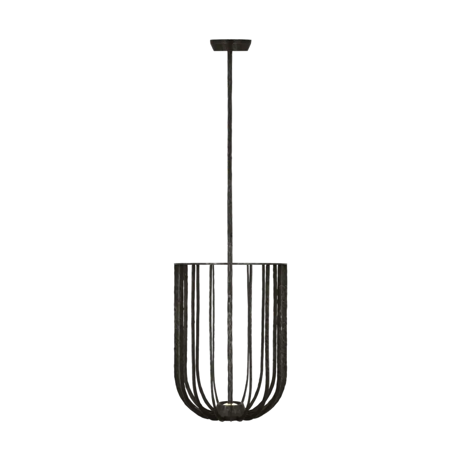 Sanchi Large Pendant in Aged Iron - Image 1