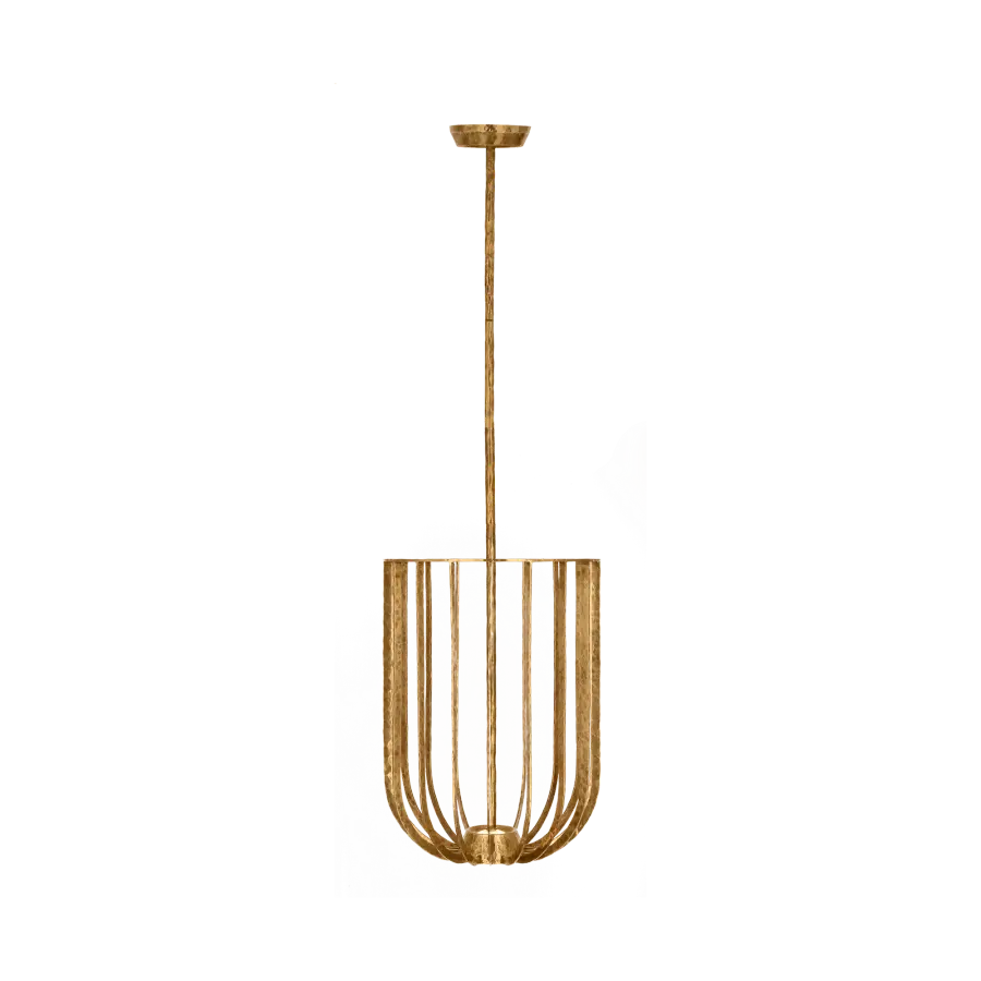 Sanchi Large Pendant in Polished Antique Brass - Image 1