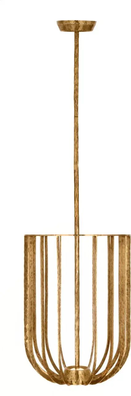 Sanchi Large Pendant in Polished Antique Brass - Image 4