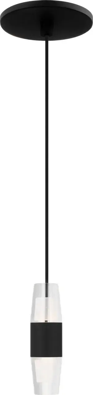 Lassell Short 1-Light Pendant in Nightshade Black - Image 1