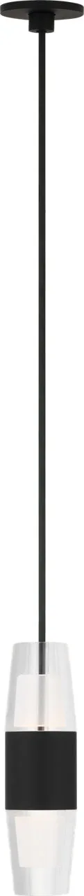 Lassell Short Port Alone Pendant in Nightshade Black