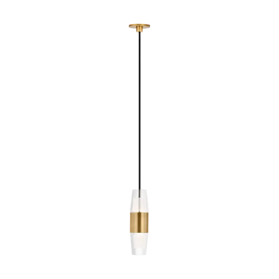 Lassell Short Port Alone Pendant in Natural Brass - Image 1