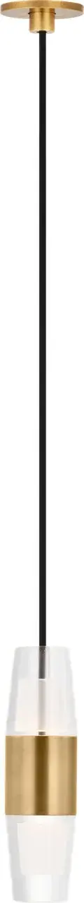 Lassell Short Port Alone Pendant in Natural Brass - Image 2