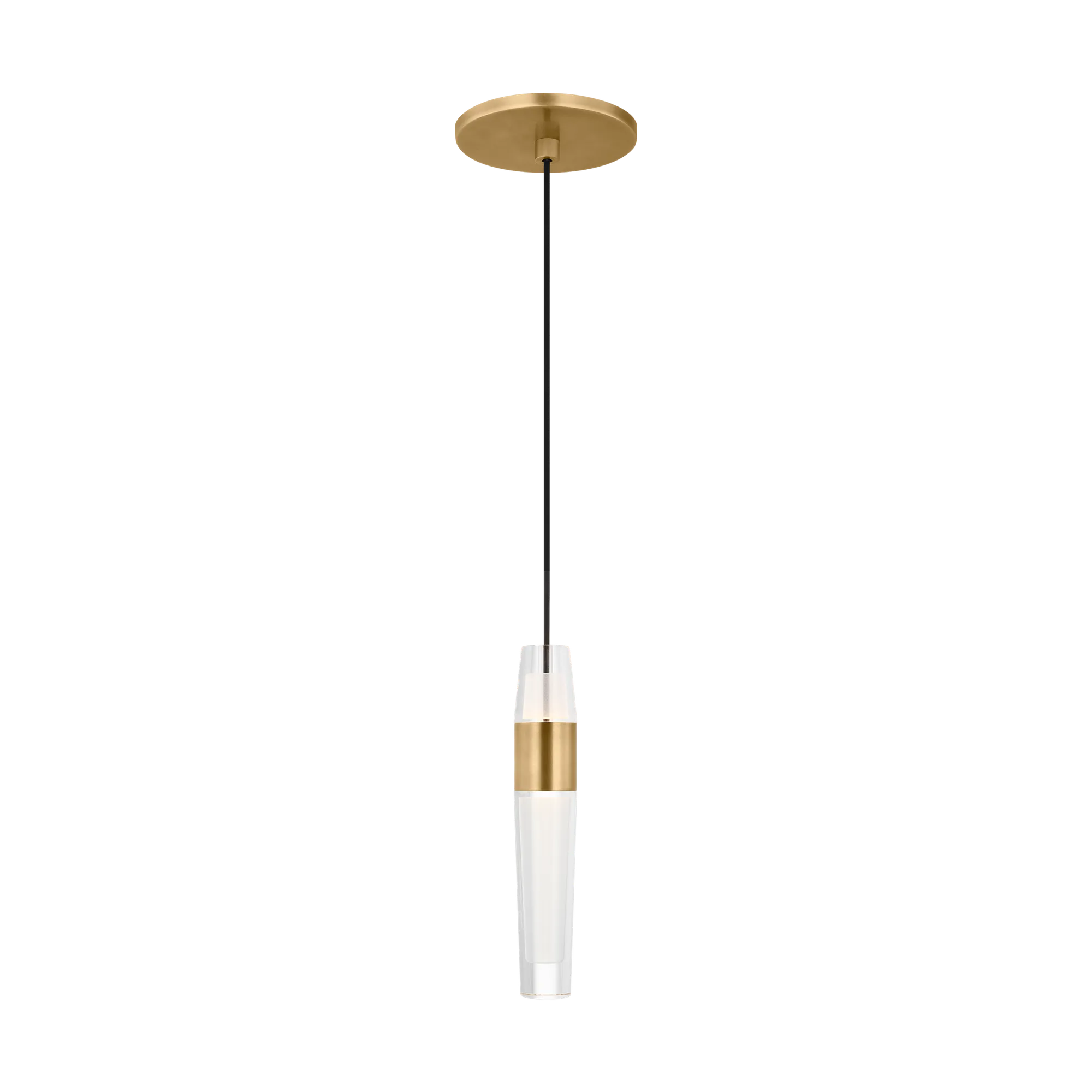 Lassell 1-Light Pendant in Natural Brass