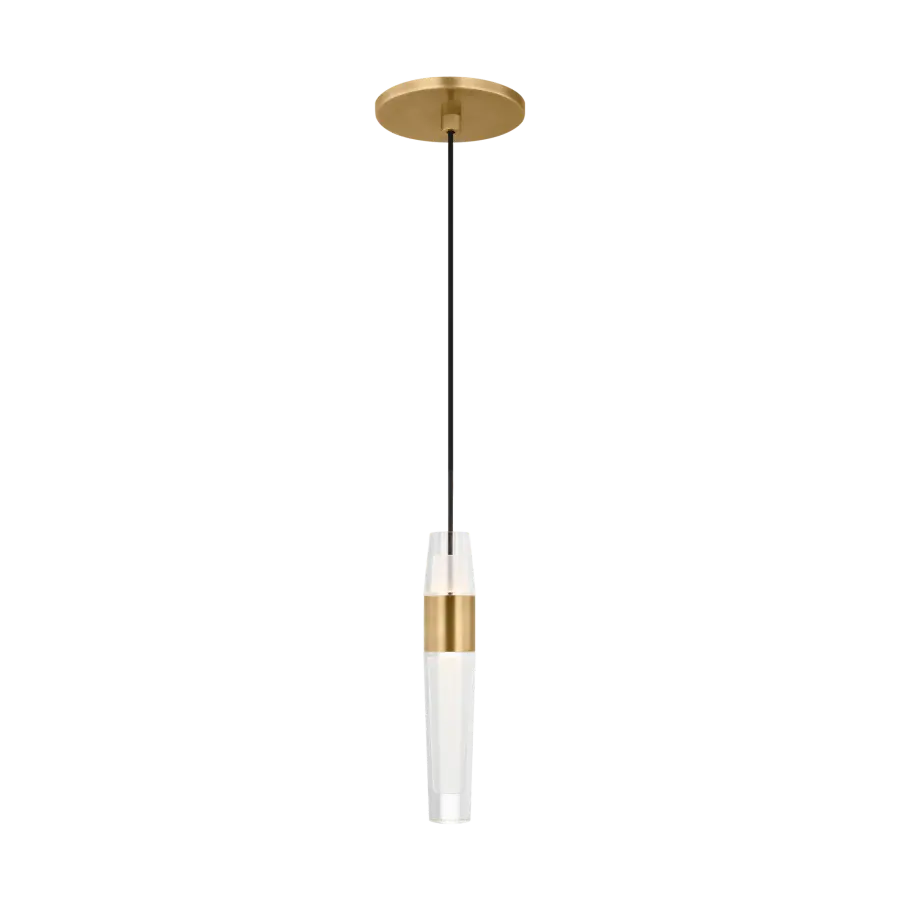 Lassell 1-Light Pendant in Natural Brass - Image 1