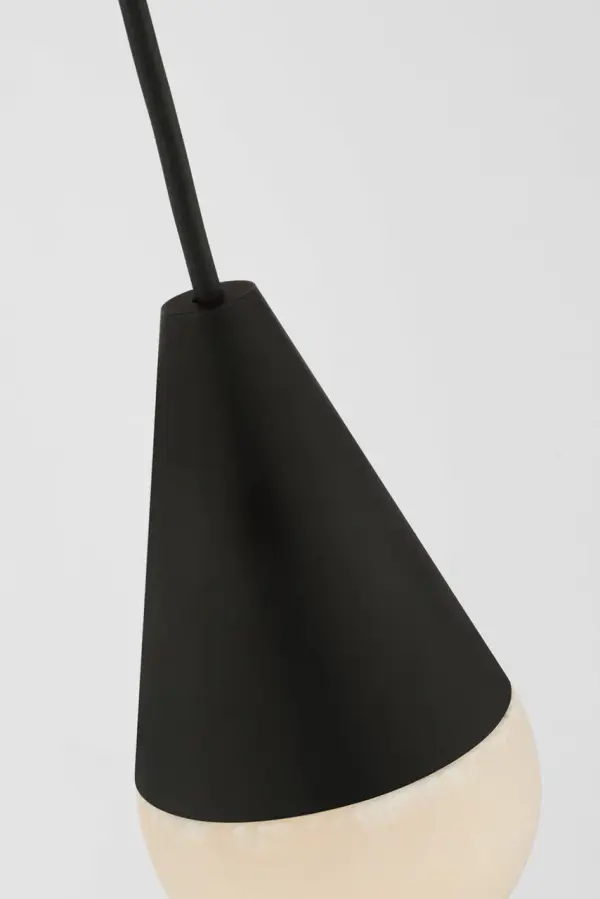 Cupola Alabaster 1 Light Pendant in Nightshade Black - Image 4
