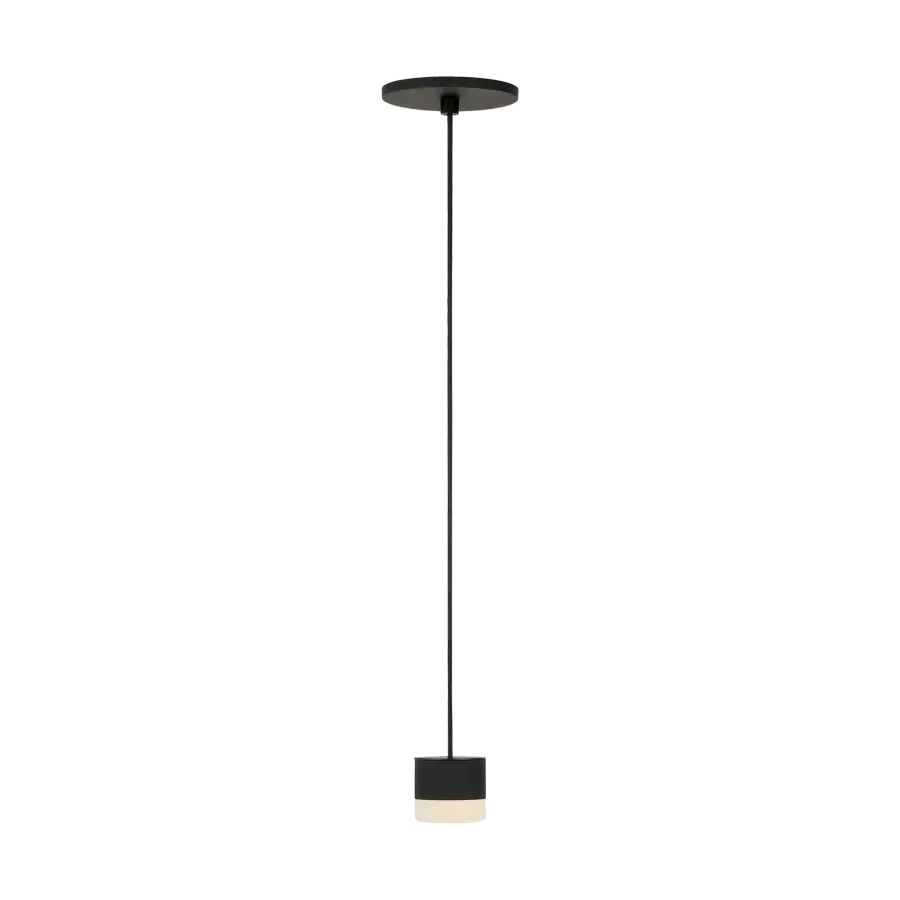 Elegant Alabaster Pendant with Sophisticated Black Finish - Image 1