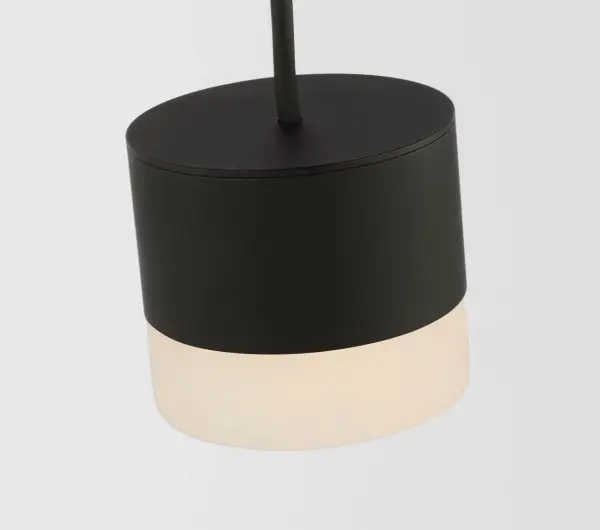 Elegant Alabaster Pendant with Sophisticated Black Finish - Image 4