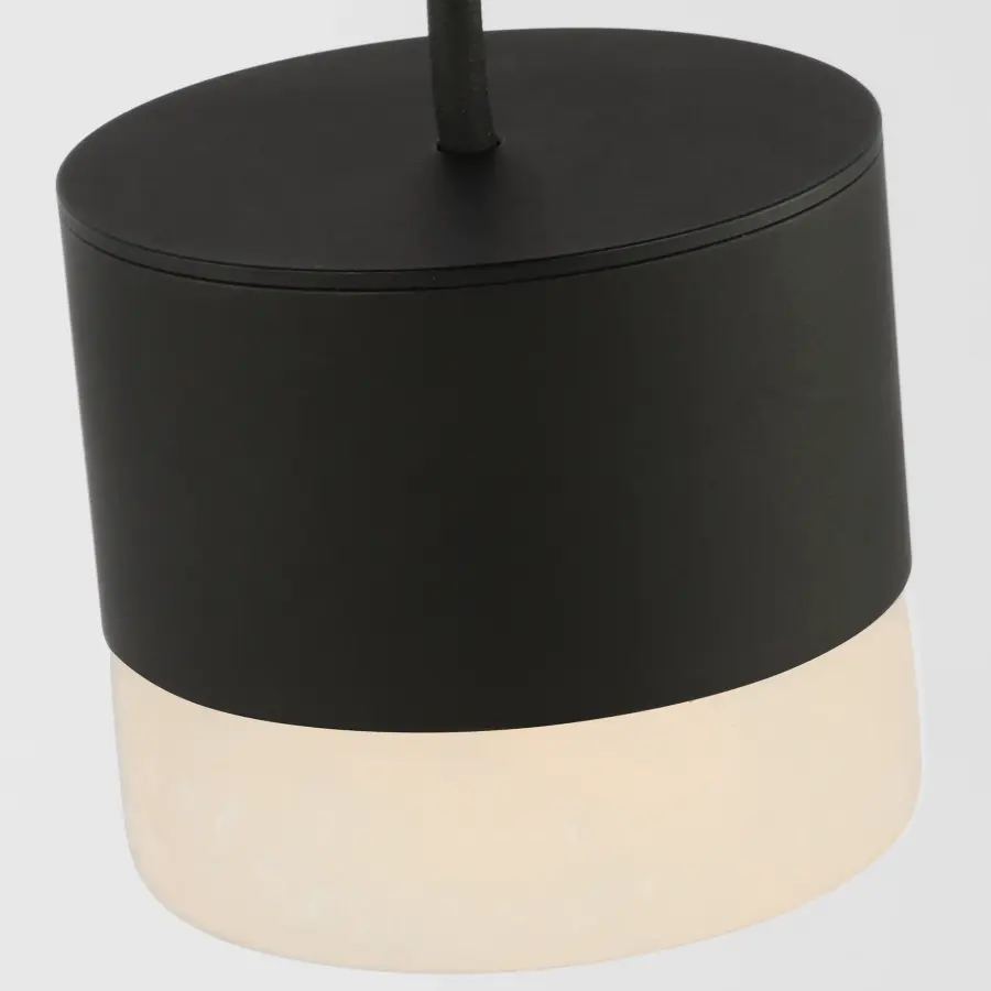 Elegant Alabaster Pendant with Sophisticated Black Finish - Image 8