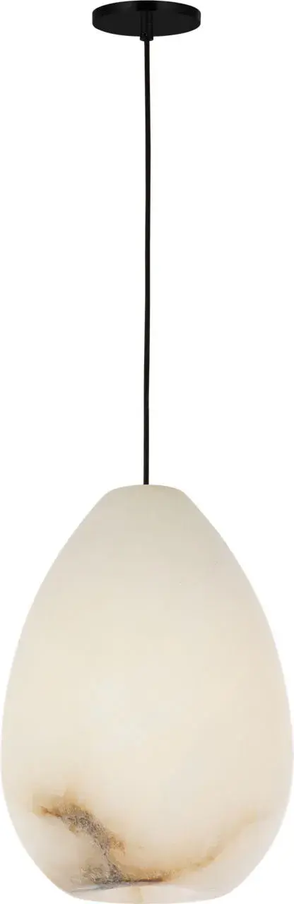 Alina Alabaster Medium Pendant in Nightshade Black - Image 2