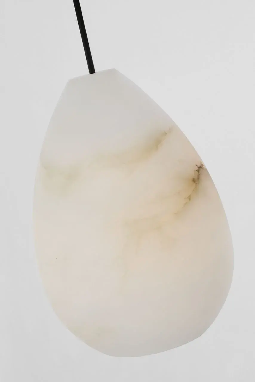 Alina Alabaster Small Pendant in Polished Nickel - Image 4