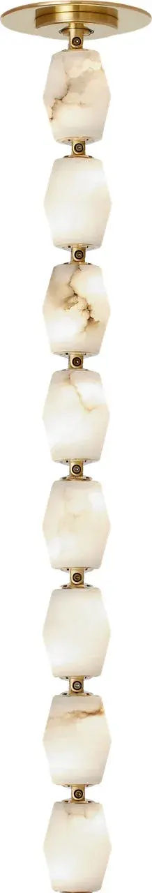 Collier Alabaster 24" Pendant in Hand-Rubbed Antique Brass - Image 1