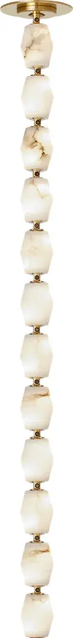 Collier Alabaster 36" Pendant in Hand-Rubbed Antique Brass - Image 1