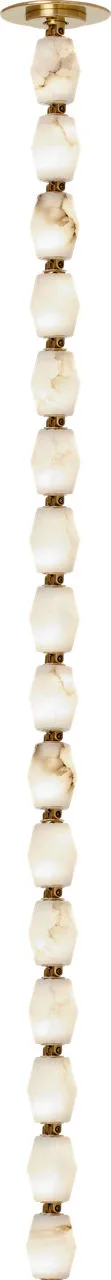 Collier Alabaster 48" Pendant in Hand-Rubbed Antique Brass
