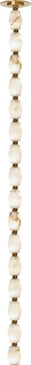 Collier Alabaster 48" Pendant in Hand-Rubbed Antique Brass - Image 1