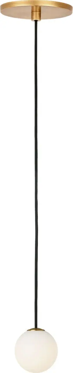 The Orbet pendant combines timeless design with modern LED technology. Its hand-rubbed antique brass finish adds warmth and sophistication to any space, while the 2700K color temperature creates inviting ambient lighting.