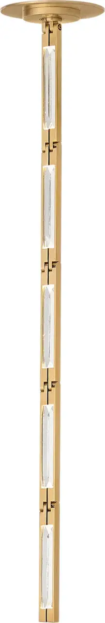 The Catena pendant delivers sophisticated presence with its substantial 26-inch scale and hand-rubbed antique brass finish. Integrated 3000K LED provides warm, inviting illumination perfect for dining and entertaining spaces. - alternate view