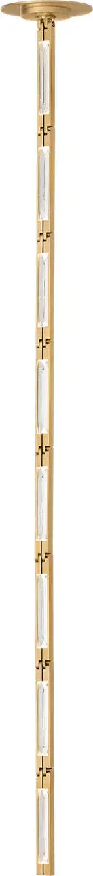 The Catena 41" pendant delivers dramatic linear lighting with hand-rubbed antique brass detailing. Its substantial 41-inch length makes it perfect for large dining tables and kitchen islands, offering both ambient and task lighting. - alternate view