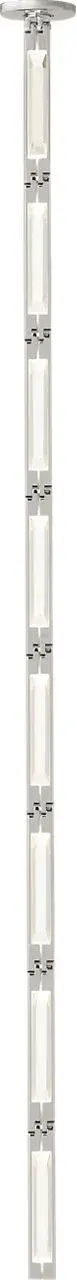 The Catena 41" pendant delivers dramatic linear lighting with a refined polished nickel finish. Its substantial 41-inch length makes it perfect for large dining tables and kitchen islands, while the 3000K warm white LED provides inviting illumination.